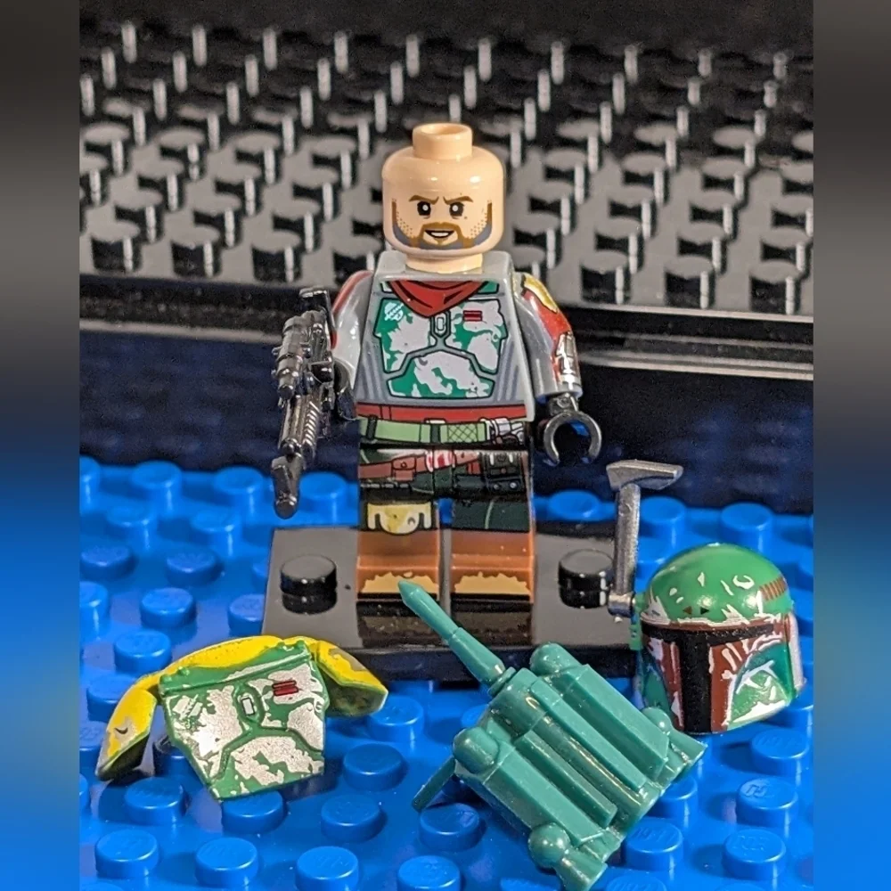2 Minifigures- Star Wars Jango Fett Building Block Action Figure Clone Wars